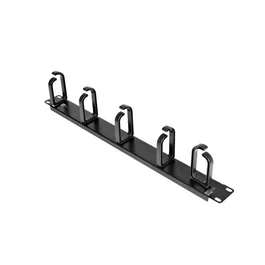 StarTech.com Panel de Gestión de Cables 1U 19 Pulgadas con Anillas en D, Acero, Negro, 378.1g