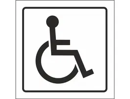 Syssa Pictograma Señal de Discapacitados en PVC 105x105 mm Señales Informativas