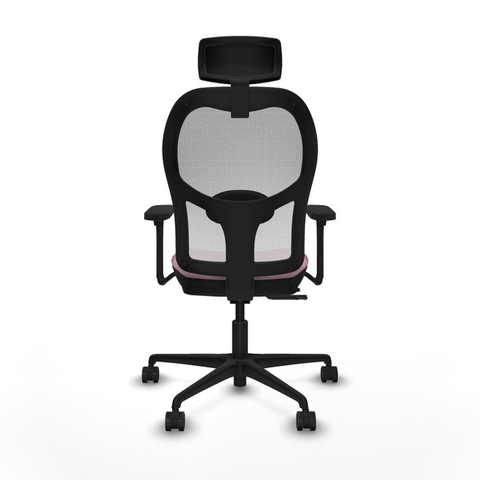 PIQUERAS Y CRESPO Silla de oficina Jorquera con mecanismo Sincro/Traslack, Rosa y Blanco