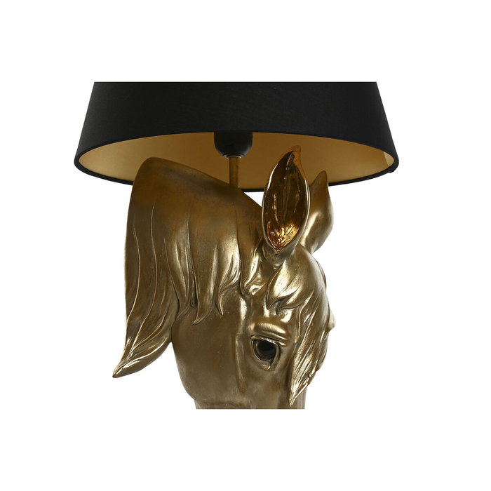 DKD Home Decor Lámpara de Sobremesa Caballo Dorado