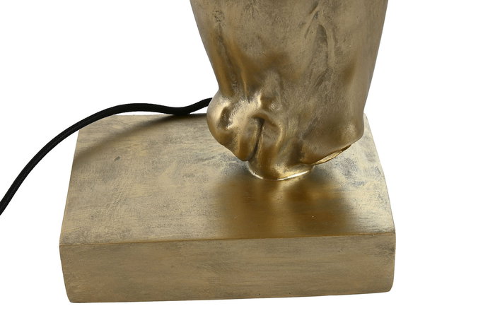 DKD Home Decor Lampara Sobremesa Moderno Dorado Negro Resina 30 x 59 x 30 cm