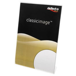 Deflecto 47501 Expositor de Sobremesa en Forma L Poliestireno A5 Vertical