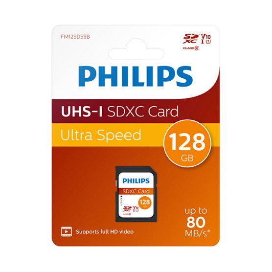 Philips Tarjeta de memoria SDXC 128 GB Clase 10 UHS-I U1