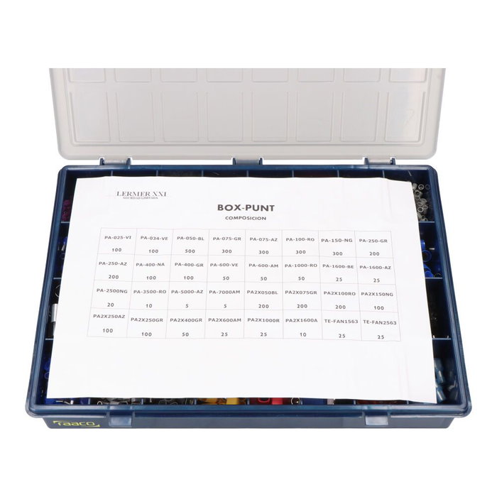 Puntera Aislada Surtido 3.800 Unidades de 0,50 mm a 70 mm y Doble de 0,50 a 16 mm