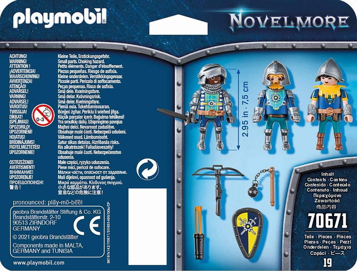 PLAYMOBIL Set de 3 Caballeros de Novelmore 70671