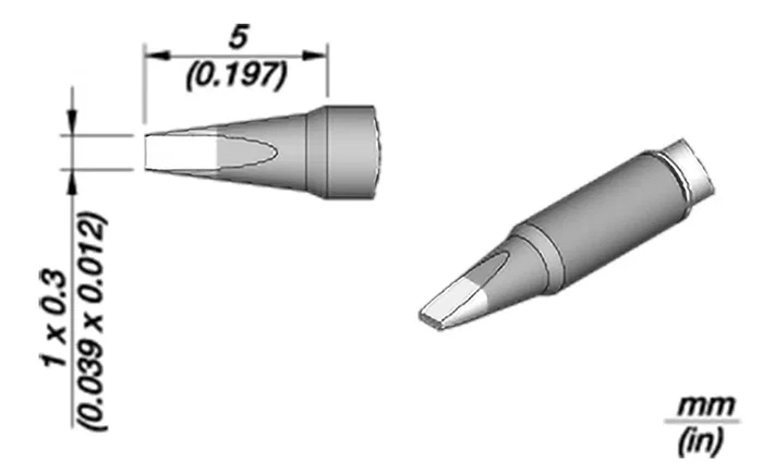 JBC TOOLS Punta de soldadura destornillador 1x0,3mm Nano