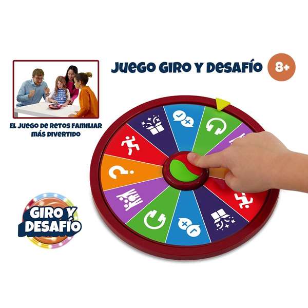 Famosa Juego Giro y Desafío, El Juego Que Te Hará Reír y Mover el Cuerpo, Edad Mínima Recomendada 5 Años