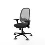 PIQUERAS Y CRESPO Silla de oficina Cilanco con mecanismo Sincro/Traslack, Negro y Gris