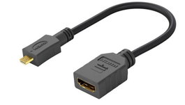 MicroConnect Adaptador de HDMI a Micro HDMI para Raspberry Pi, GoPro, Tabletas y Portátiles