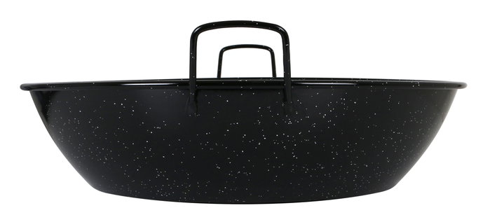 La Estrella Paellera honda bordonada jaspeada de 60 cm / 69 cm, 30 litros, acero esmaltado, dimensiones: 62x69x20.5 cm (4 Unidades) La Estrella Paellera honda bordonada jaspeada de 60 cm / 69 cm, 30 litros, acero esmaltado, dimensiones: 62x69x20.5 cm (4 Unidades)