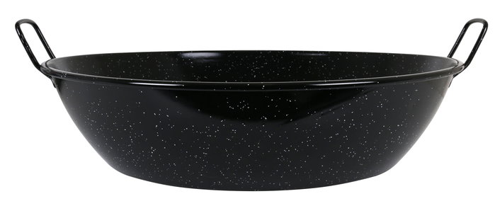 La Estrella Paellera honda bordonada jaspeada de 60 cm / 69 cm, 30 litros, acero esmaltado, dimensiones: 62x69x20.5 cm (4 Unidades) La Estrella Paellera honda bordonada jaspeada de 60 cm / 69 cm, 30 litros, acero esmaltado, dimensiones: 62x69x20.5 cm (4 Unidades)