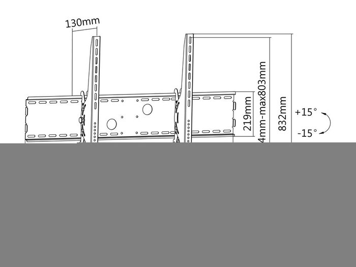 Equip Soporte Pared VESA 650322 para Pantallas 60" a 100" (254 cm), Hasta 100 kg, Inclinación -15°/+15°, Montaje Múltiple VESA, Negro Equip Soporte Pared VESA 650322 para Pantallas 60" a 100" (254 cm), Hasta 100 kg, Inclinación -15°/+15°, Montaje Múltiple VESA, Negro