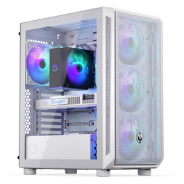 Endorfy Arx 500 White ARGB Torre PC ATX Blanca USB-C 7 Ventiladores Refrigeración 360mm