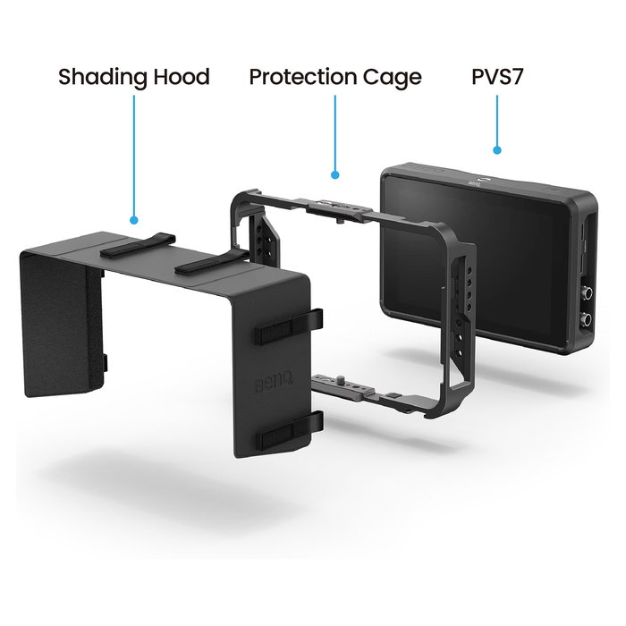 BenQ PVS7 Monitor de cámara de 7 pulgadas WUXGA IPS, 1920 x 1200, 2000 nits, HDMI/SDI, 16:10, Negro