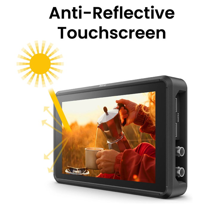 BenQ PVS7 Monitor de cámara de 7 pulgadas WUXGA IPS, 1920 x 1200, 2000 nits, HDMI/SDI, 16:10, Negro