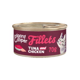 EDGAR COOPER Vet Ec Feline Filetes Atún y Pollo 24x70g