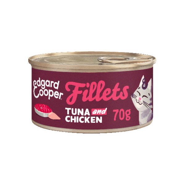 EDGAR COOPER Vet Ec Feline Filetes Atún y Pollo 24x70g EDGAR COOPER Vet Ec Feline Filetes Atún y Pollo 24x70g
