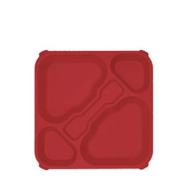 Amc Polytray Bandeja Autoservicio 5 Compartimientos Rojo (Set de 30)