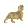 DKD Home Decor Figura de Perro Salchicha Dorado en Resina