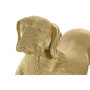 DKD Home Decor Figura de Perro Salchicha Dorado en Resina