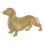 DKD Home Decor Figura de Perro Salchicha Dorado en Resina