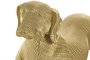 DKD Home Decor Figura de Perro Salchicha Dorado en Resina