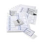 Durable 818200 Portagafetes Transparentes con Clip de Cocodrilo y Alfiler, Pack de 20