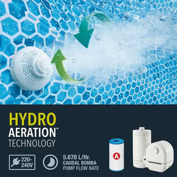 Intex Piscina Prism Frame Oval 610x305x122cm con Bomba