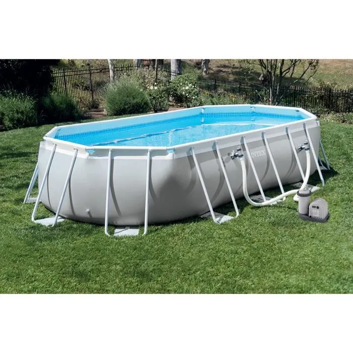 Intex Piscina Prism Frame Oval 610x305x122cm con Bomba