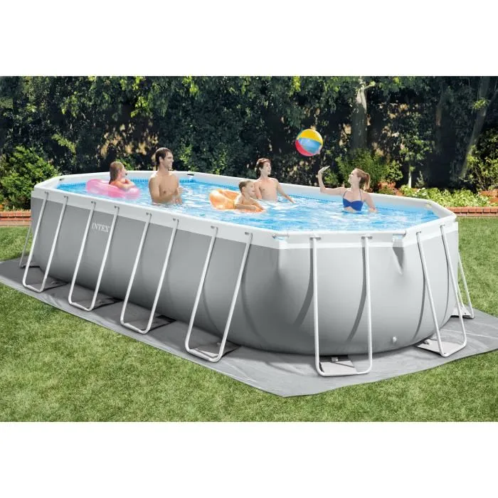 Intex Piscina Prism Frame Oval 610x305x122cm con Bomba