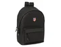 Safta Mochila Doble Atlético de Madrid Teen Black con USB para Portátil 15,6 pulgadas