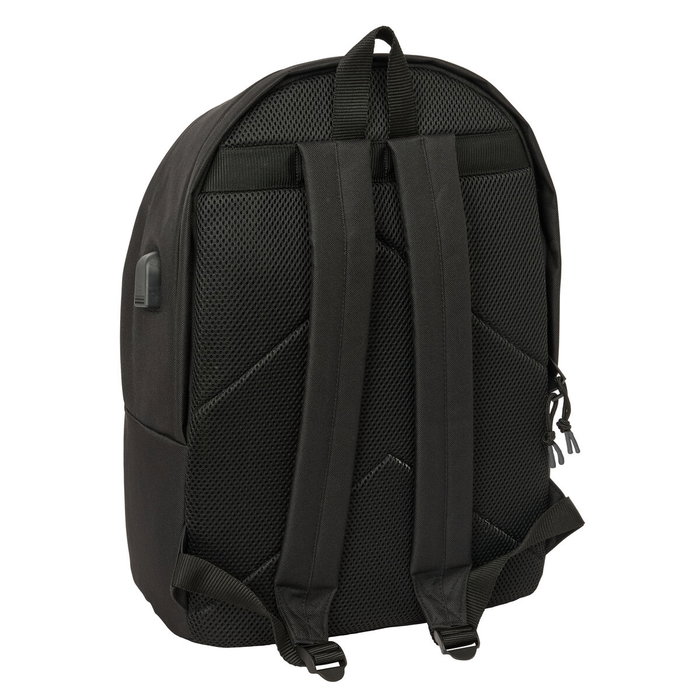 Safta Mochila Doble Atlético de Madrid Teen Black con USB para Portátil 15,6 pulgadas Safta Mochila Doble Atlético de Madrid Teen Black con USB para Portátil 15,6 pulgadas