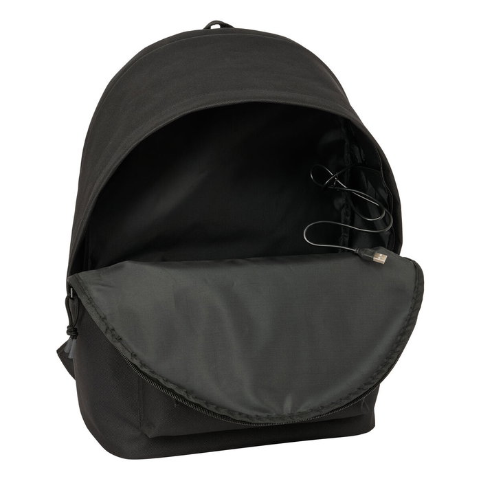 Safta Mochila Doble Atlético de Madrid Teen Black con USB para Portátil 15,6 pulgadas Safta Mochila Doble Atlético de Madrid Teen Black con USB para Portátil 15,6 pulgadas