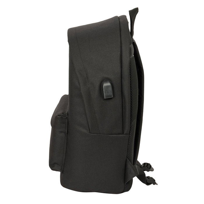 Safta Mochila Doble Atlético de Madrid Teen Black con USB para Portátil 15,6 pulgadas Safta Mochila Doble Atlético de Madrid Teen Black con USB para Portátil 15,6 pulgadas
