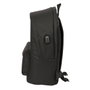 Safta Mochila Doble Atlético de Madrid Teen Black con USB para Portátil 15,6 pulgadas