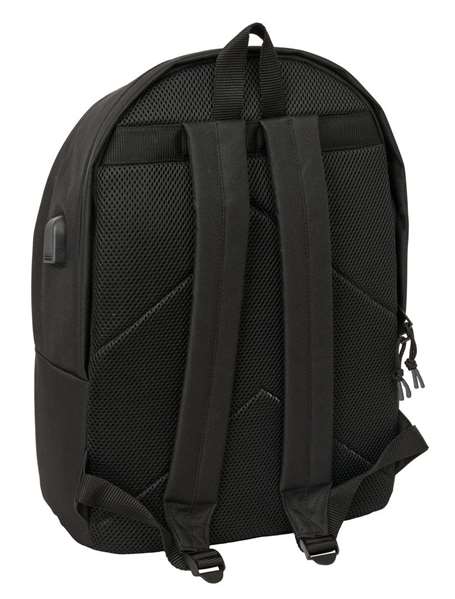 Safta Mochila ATCO Doble para Portátil 15,6" con USB Teen Black 31x44x18 cm