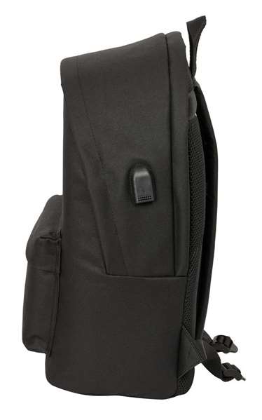 Safta Mochila ATCO Doble para Portátil 15,6" con USB Teen Black 31x44x18 cm