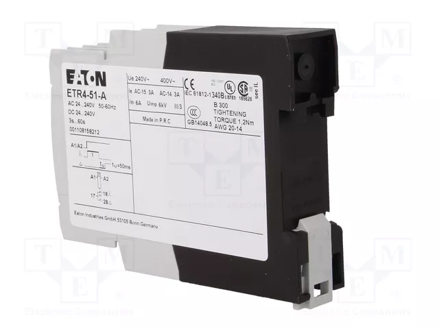 EATON ELECTRIC Relé de tiempo ETR4 3s÷60s SPDT
