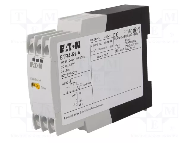 EATON ELECTRIC Relé de tiempo ETR4 3s÷60s SPDT