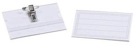 Funda Distintivo Iberplas Apaisada Con Pinza+Imperdible 54X87Mm Paquete De 50
