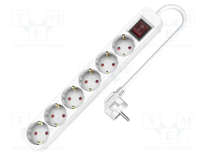 PLASTROL Prolongador de Alimentación 6 Tomas 3m Blanco PLASTROL Prolongador de Alimentación 6 Tomas 3m Blanco