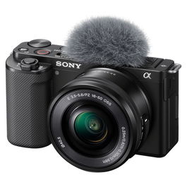 SONY ZV-E10 Cámara sin Espejo con Objetivo E 16-50mm f/3.5-5.6 OSS, Sensor APS-C 24.2MP, Grabación 4K, Pantalla Táctil Abatible, Negro
