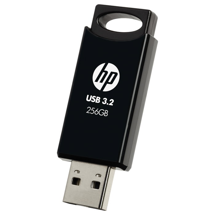 HP 712w - Memoria USB Flash Drive 256GB USB 3.2 Gen 1 (USB tipo A) Negro, Velocidad Lectura 120 MB/s, Compatible Windows 10/11 y Mac