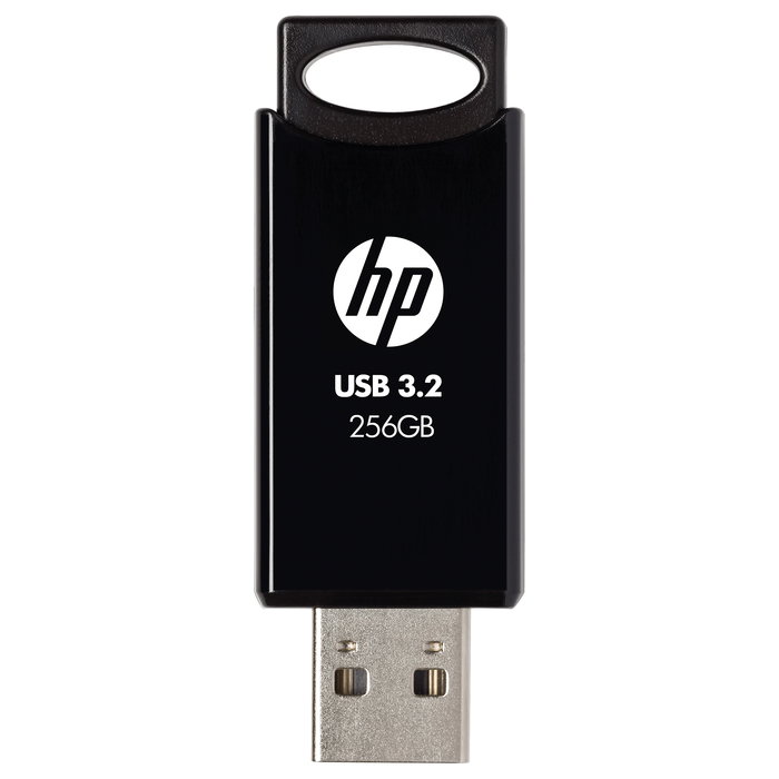 HP 712w - Memoria USB Flash Drive 256GB USB 3.2 Gen 1 (USB tipo A) Negro, Velocidad Lectura 120 MB/s, Compatible Windows 10/11 y Mac