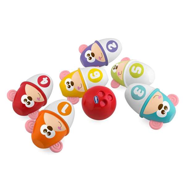 Chicco Juego de Bolos Animales con Pelota 11x15x9 cm Juguete Infantil Chicco Juego de Bolos Animales con Pelota 11x15x9 cm Juguete Infantil