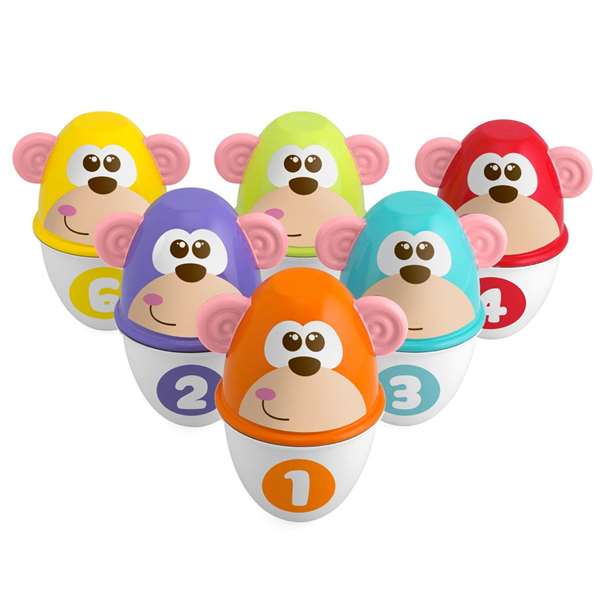 Chicco Juego de Bolos Animales con Pelota 11x15x9 cm Juguete Infantil Chicco Juego de Bolos Animales con Pelota 11x15x9 cm Juguete Infantil
