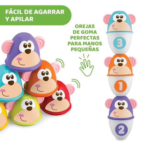 Chicco Juego de Bolos Animales con Pelota 11x15x9 cm Juguete Infantil Chicco Juego de Bolos Animales con Pelota 11x15x9 cm Juguete Infantil