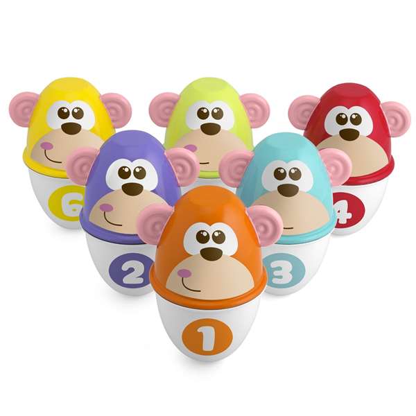 Chicco Juego de Bolos Animales con Pelota 11x15x9 cm Juguete Infantil Chicco Juego de Bolos Animales con Pelota 11x15x9 cm Juguete Infantil