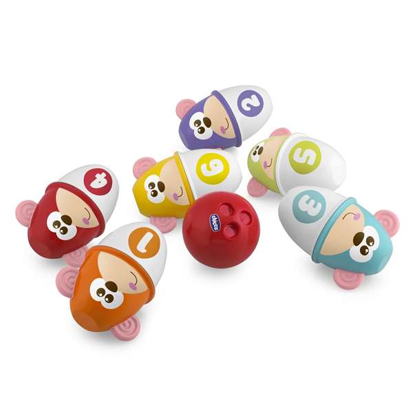 Chicco Juego de Bolos Animales con Pelota 11x15x9 cm Juguete Infantil Chicco Juego de Bolos Animales con Pelota 11x15x9 cm Juguete Infantil