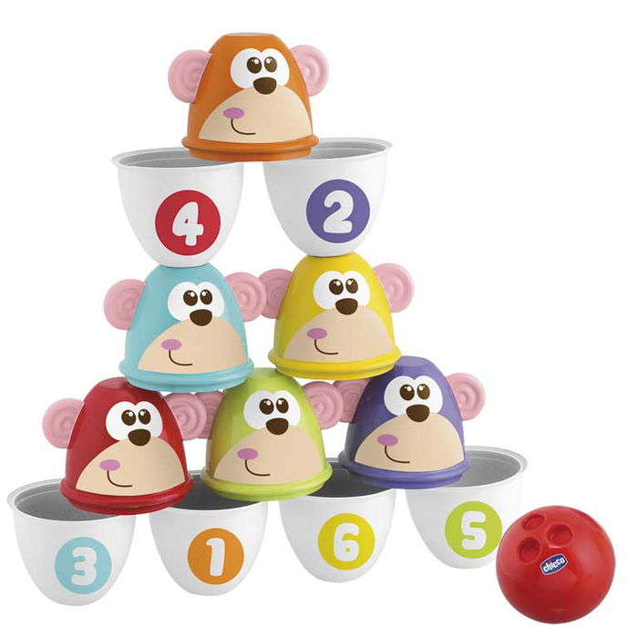 Chicco Bolos de Monos Numerados 00005228000000 para Niños +18 Meses